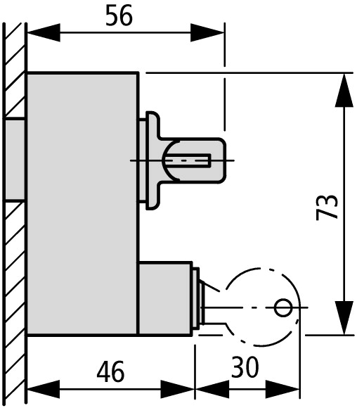 231967 Механизм переключения с черной ручкой и ключом, T3 (SVA-SOND-KMS(*)-T3)