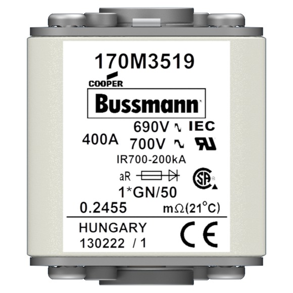 170M3519 Быстрый предохранитель 400A 690V 1*GN/50 AR UC