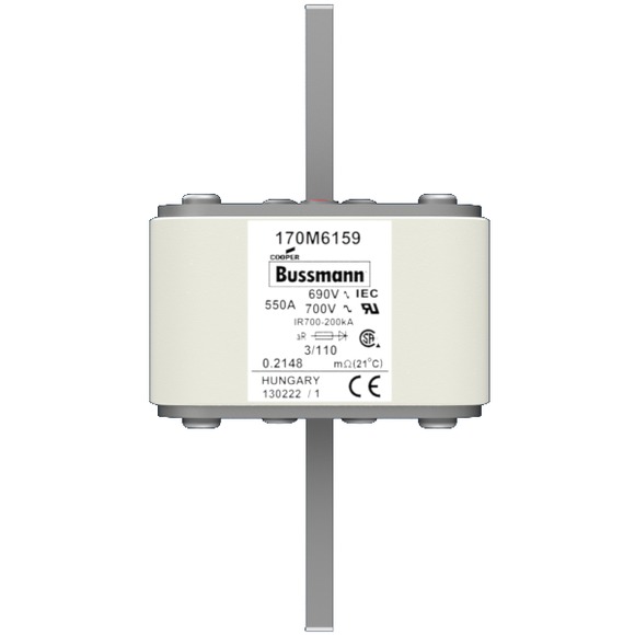 170M6159 Быстрый предохранитель 550A 690V 3/110 AR UC