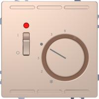 Schneider Electric MTN5760-6051 D-Life ТЕРМОРЕГУЛЯТОР с центр. пл. с выкл.230В, ШАМПАНЬ, SD