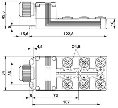 Phoenix contact 1452958 SACB-6/12-SC SCO P Коробка датчика и исполнительного элемента