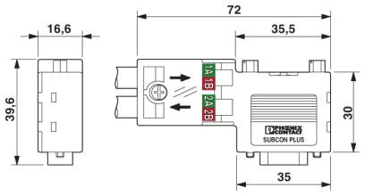Phoenix contact 2313698 SUBCON-PLUS-PROFIB/90/SC Шинный штекер D-SUB