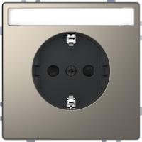 Schneider Electric MTN2302-6050 MERTEN D-Life РОЗЕТКА 16А с з/к и полем для надписи, НИКЕЛЬ