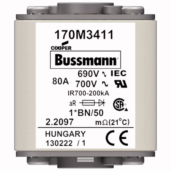 170M3411 Быстрый предохранитель 80A 690V 1*BN/50 AR UC