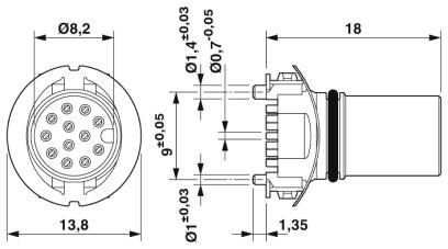 Phoenix contact 1418639 SACC-CIP-M12FS-12P SMD SH-SP Комплект образцов