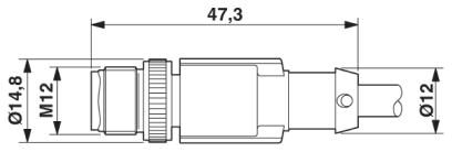Phoenix contact 1530854 SAC-5P-M12MS/25,0-PUR/M12FS SH Кабель для датчика / исполнительного элемента
