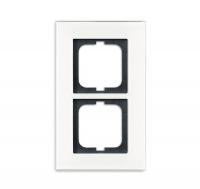 Рамка 2-постовая, серия Carat, белое стекло