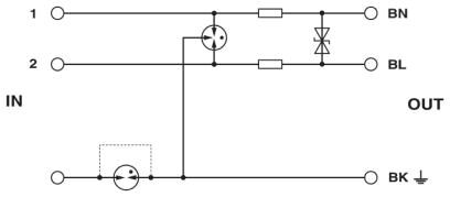 Phoenix contact 2882598 S-PT-1X2-24DC-3/4" Устройство защиты от перенапряжений