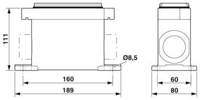 Phoenix contact 1411886 HC-HPR-B16-SHFH-2SSM40-EMR-BK Корпус