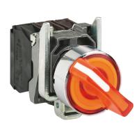 Schneider Electric XB4BK125G5 ПЕРЕКЛЮЧАТЕЛЬ 22ММ 48-120В ЖЕЛТЫЙ С ПОДСВЕТКОЙ