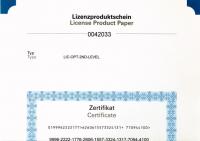 140392 Сертификат, подтверждающий наличие лицензии, коммуникация, 40 пунктов;для всех устройств XV100 и XV(S)400 (LIC-OPT-2ND-LEVEL)