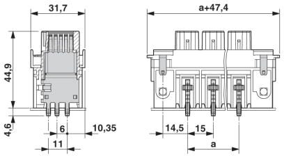 Phoenix contact 1793613 DFK-IPCV 35 HC/ 3-GF-15,00 Разъем печатной платы