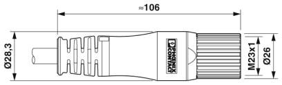 Phoenix contact 1619273 K-12 - OE/5,0-E00/M23 F8 Кабельный штекер, пластиковая заливка