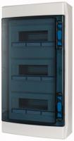 174199 Навесной шкаф IP65, 3 ряда 36 модулей, профессиональная серия, прозрачная дверь, N/PE клеммы в комплекте (IKA-3/36-ST)