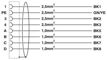 Phoenix contact 1620426 K-7E - OE/010-D03/M23 FK Кабельный штекер, пластиковая заливка