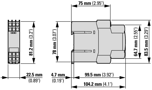 31888 Реле времени многофункциональное, 2 перекидных контакта, разъем для подкл. Потенциометра, 24-240 В АС/DC (ETR4-70-A)