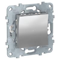 Schneider Electric NU553730 UNICA NEW релейный выключатель Wiser нажимной, 10А, алюминий