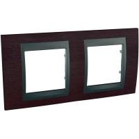 Schneider Electric MGU66.004.2M3 UNICA TOP РАМКА 2-постовая, горизонтальная, ГРАФИТ/ВЕНГЕ