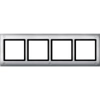Schneider Electric MTN401460 MERTEN Aquadesign РАМКА 4-ПОСТА с винт. креплениями, АЛЮМИНИЙ