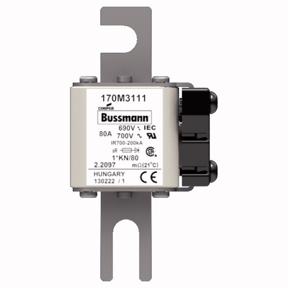 170M3111 Быстрый предохранитель 80A 690V 1*KN/80 AR UC