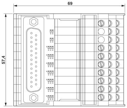 Phoenix contact 2322168 VIP-3/SC/D25SUB/M/LED Интерфейсный модуль