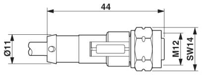 Phoenix contact 1529454 SAC-4P-25,0-PVC/M12FS VA Кабель для датчика / исполнительного элемента