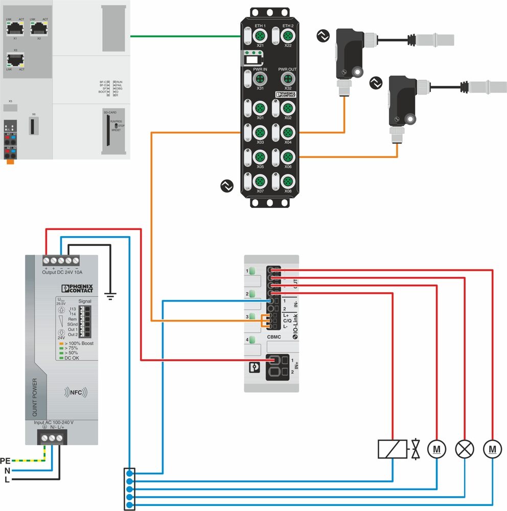 Phoenix contact 2910410 CBMC E4 24DC/1-4A+ IOL Электронный защитный выключатель