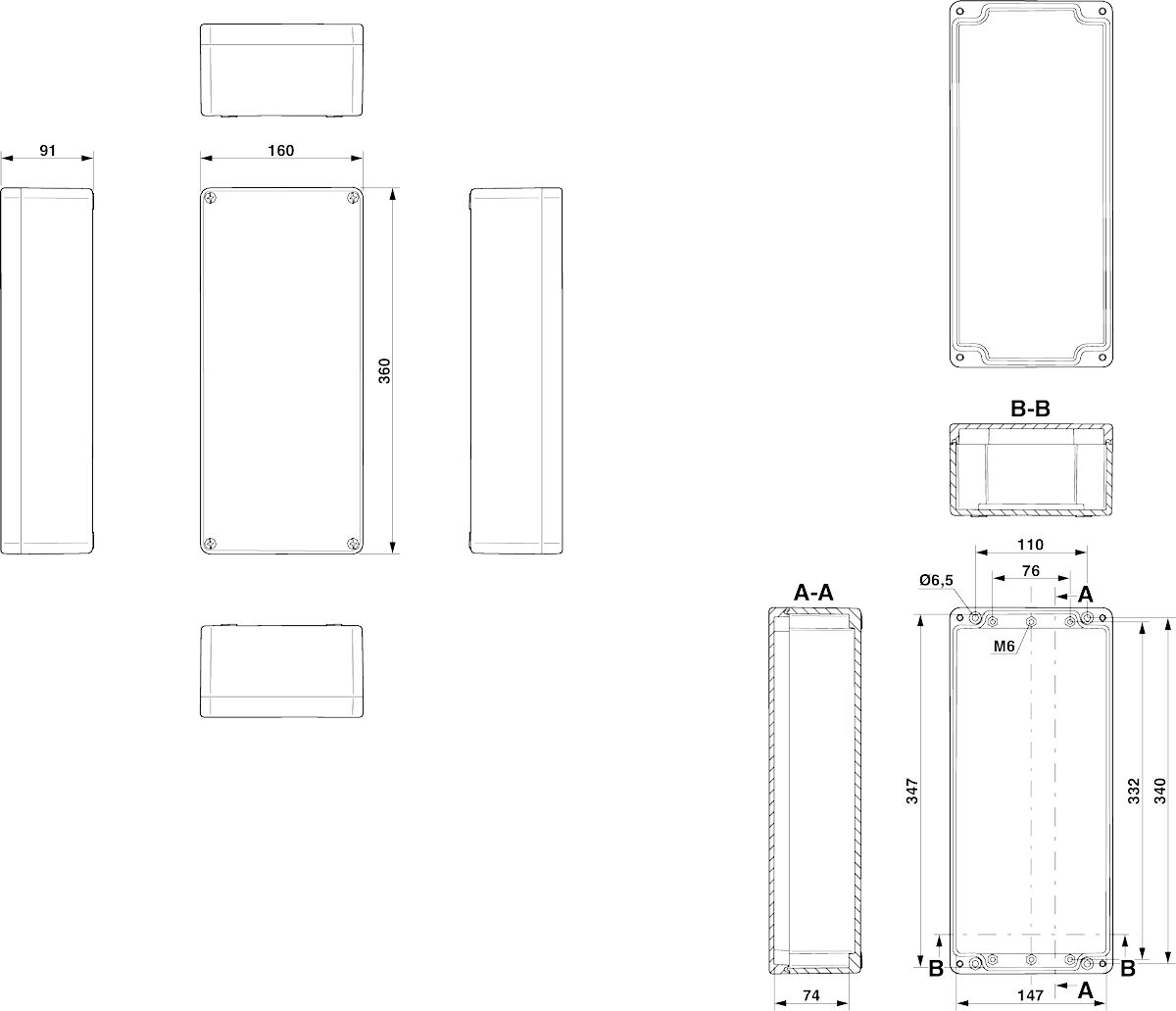 Phoenix contact 899314 E PX A 160X360X91 Клеммная коробка