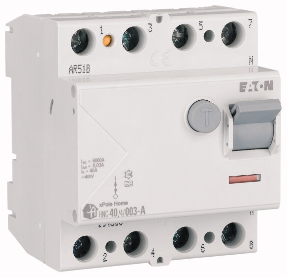194693 HNC-25/4/003 Выключатель дифференциального тока (RCCB), 25A, 4p, 30мА, тип чувствительности AC