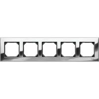 Schneider Electric MTN403539 MERTEN M-Elegance РАМКА металлическая 5 постов, ХРОМ, SM