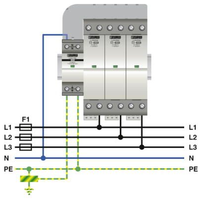 Phoenix contact 2801615 FLT-SEC-H-T1-1C-264/25-FM Комбинированный разрядник типа 1/2