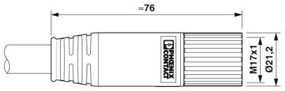 Phoenix contact 1619309 K-5E - OE/010-C00/M17 F8 Кабельный штекер, пластиковая заливка