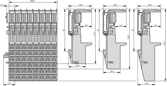 140134 Базовый модуль блока XI / ON , пружинные Зажимы , 3 уровня соединения соединены с C-шиной (XN-B3T-SBC)