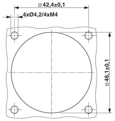 Phoenix contact 1607937 SM-Z0004 Четырехгранный монтажный фланец