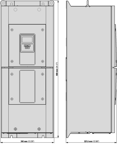 169371 Преобразователь частоты DA1 3~/3~230В 150A 37кВт, встроенный фильтр ЭМС, IP55 (DA1-32150FB-B55C)