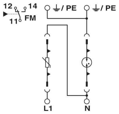 Phoenix contact 2921284 VAL-MS 385/80/1+1-FM Разрядник для защиты от импульсных перенапряжений, тип 2