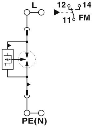 Phoenix contact 2905987 FLT-SEC-P-T1-1C-440/35-FM Комбинированный разрядник типа 1/2