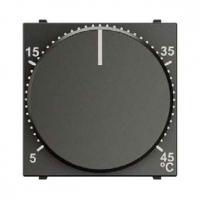 Механизм терморегулятора для тёплых полов с выносным датчиком температуры, 10А/250В, серия Zenit, цвет антрацит