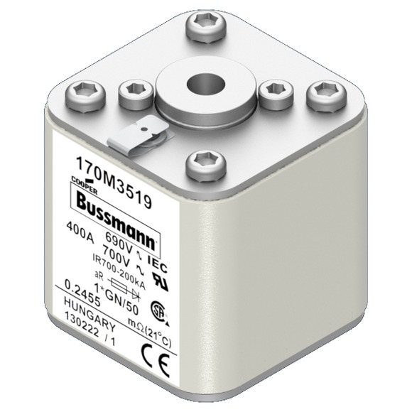 170M3519 Быстрый предохранитель 400A 690V 1*GN/50 AR UC