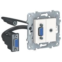 Schneider Electric NU593218 UNICA NEW розетка HD15+Minijack, белый