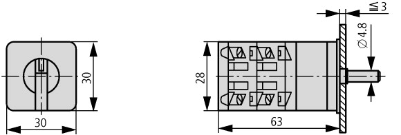 907750 Специальные выключатели, TM, 10 A, Монтаж, 3 Модуль (модули) (TM-3-SOND*/E)