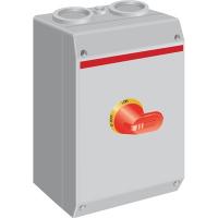 ABB 1SCA022812R7690 Рубильник в боксе OTP125BA6M до 125A 6-полюсный, красно-желтая ручка, резьба 4хМ50+2хМ16