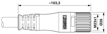 Phoenix contact 1618964 K-5E-M23 M9/2,0-C02/M23 F8 Штекерный разъем, пластиковая заливка с обеих сторон