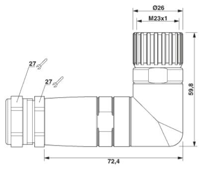 Phoenix contact 1685518 RC/TWGM/KVD/LBL 16+3 Соединитель (гнездо)