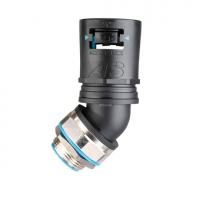 ABB 7TCA296170R0598 Фитинг Adaptalok ATS AT, 45°, нейлон/эластомер, черный/голубой, резьба 125, Ø42, AT42/125/S45/BLB, 2 шт.