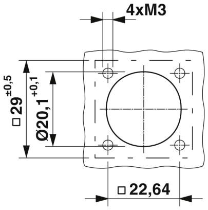 Phoenix contact 1621561 SH-8EPC58AAC00S Аппаратн. соединитель, передняя стенка
