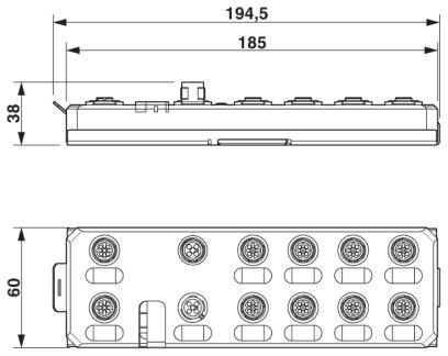 Phoenix contact 2701529 AXL E EC DI8 DO4 2A M12 6M Децентрализ. устройство ввода-вывода