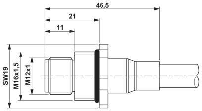 Phoenix contact 1551574 SACCBP-M12MSD-4CON-M16/1,0-931 Встраиваемый соединитель для шинной системы