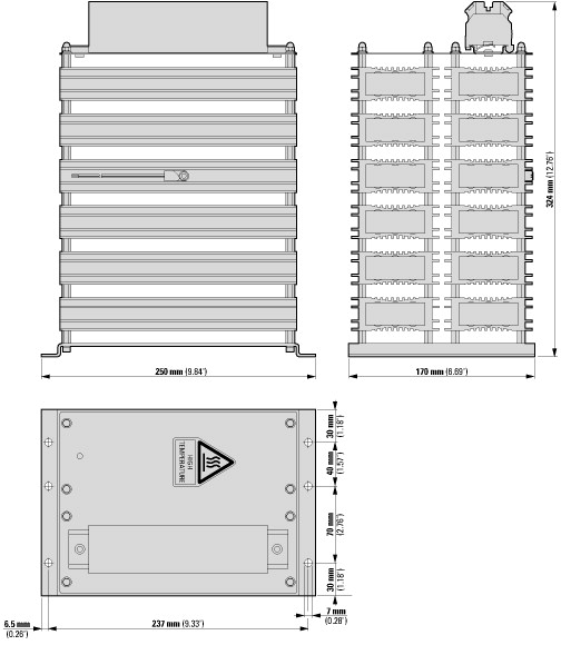 174264 Внешний тормозной резистор 50 Ом, 2880 Вт (DX-BR050-2880)