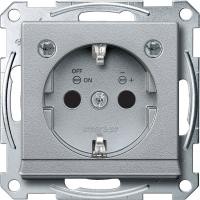 Schneider Electric MTN2304-0460 МЕХ.РОЗ.SCHUKO С МОД.СВЕТОД.ПОДСВ.АЛЮМ